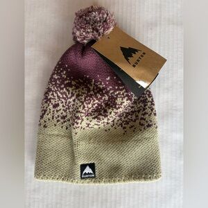 Burton Idletrail Pom Beanie - NWT Adult One Size Mushroom / Almond Color Tan